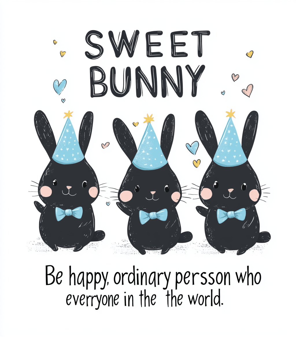 Bunny Rhythm original repeating artwork