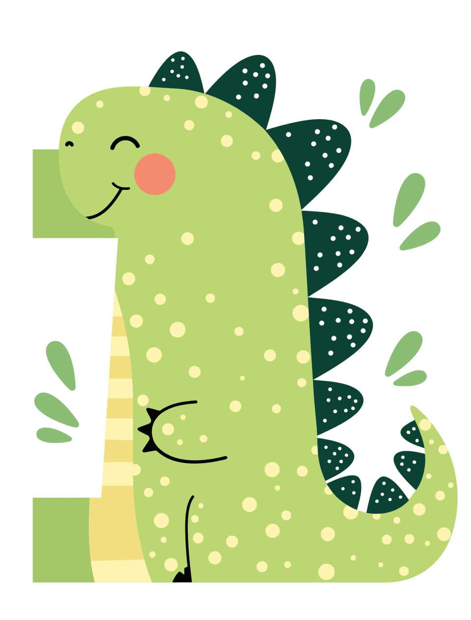 Cute Dinosaur Spin original repeating artwork
