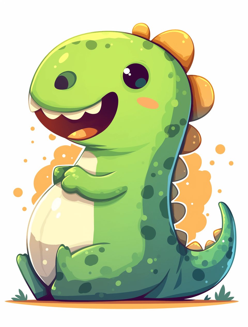 Cute Dinosaur Pals original repeating artwork