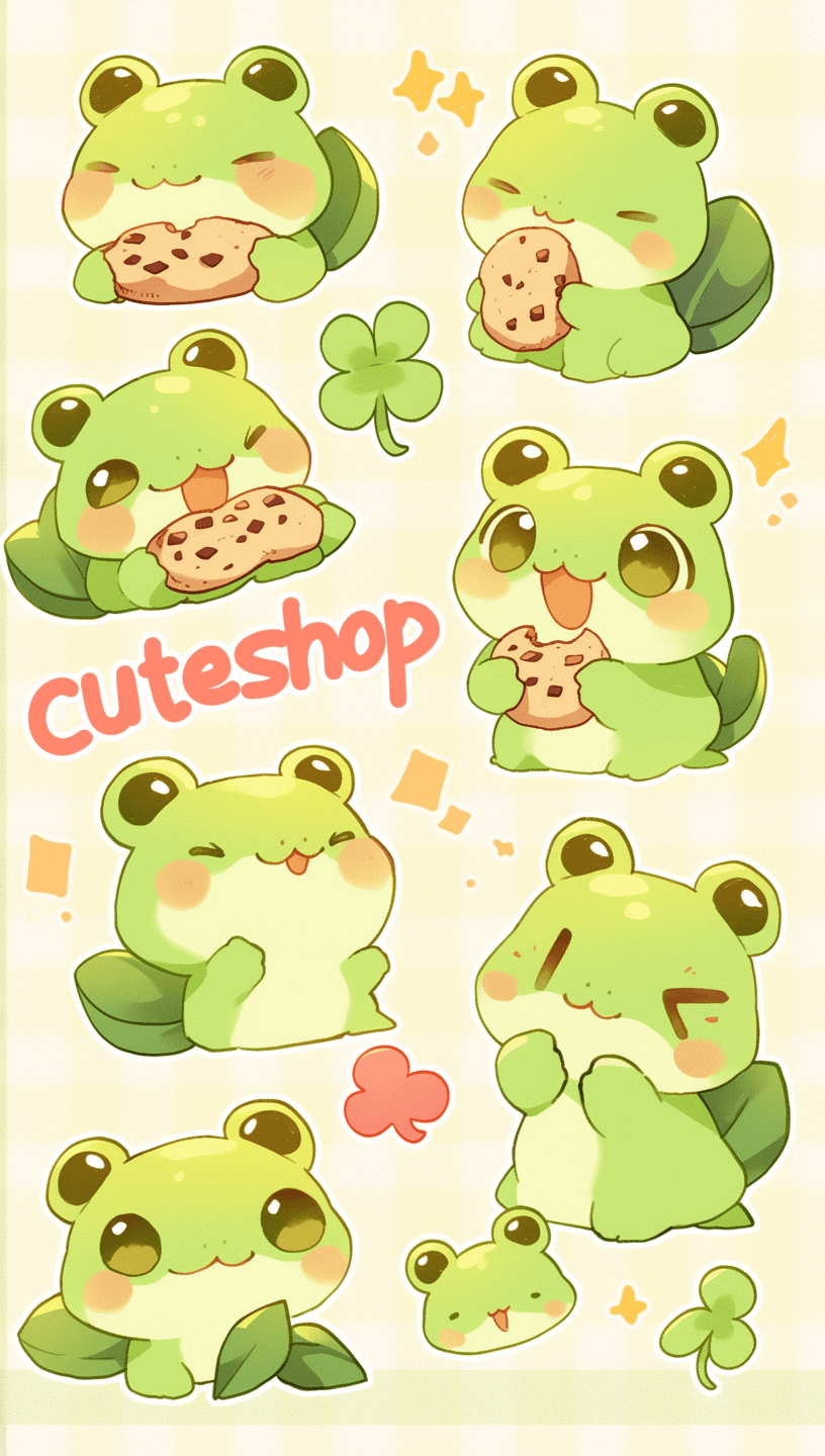 Cute Frog original repeating artwork