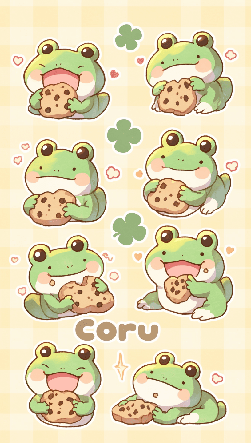 Cute Frog Squad original repeating artwork