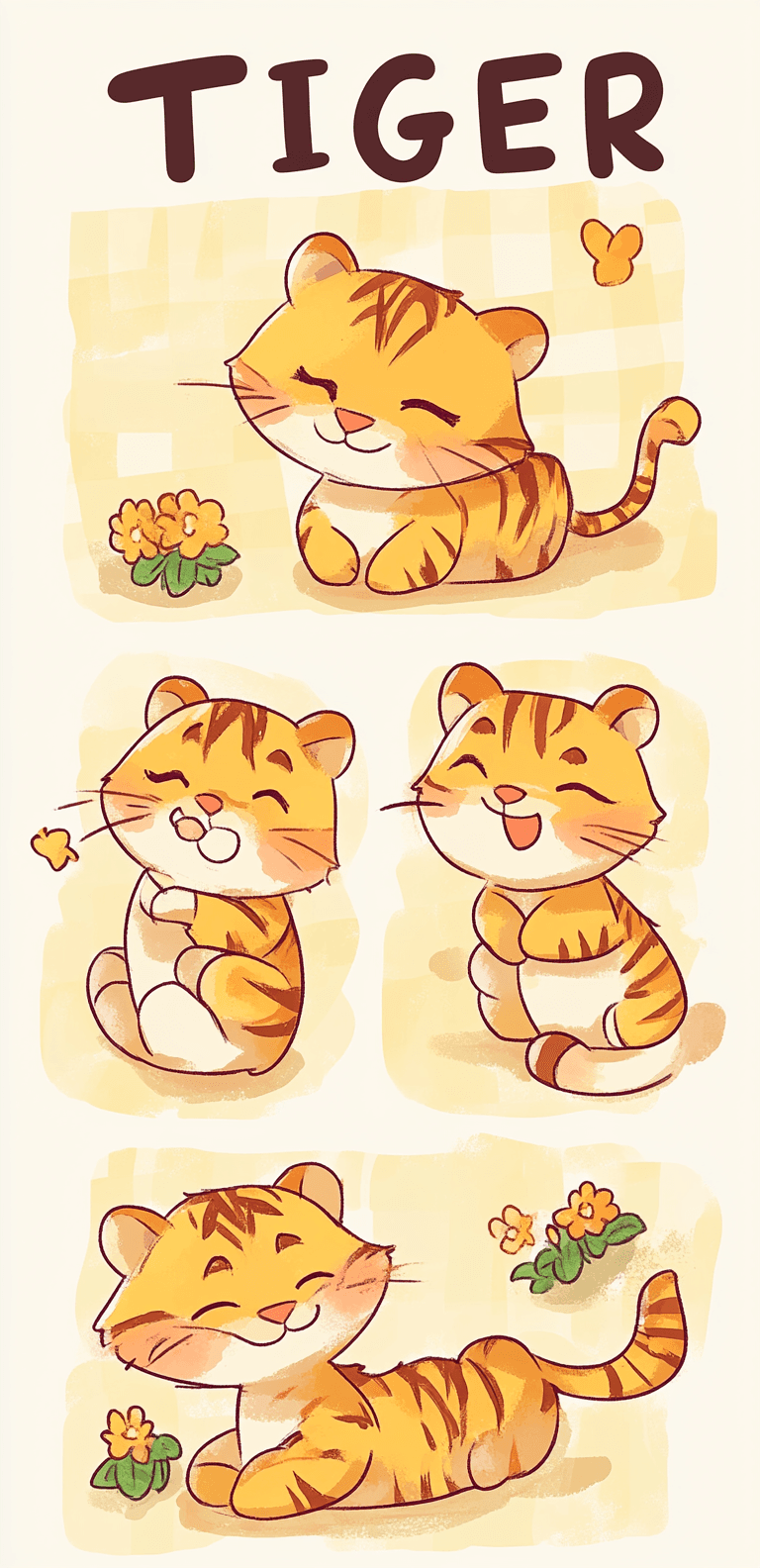 Cute Tiger Crew original repeating artwork