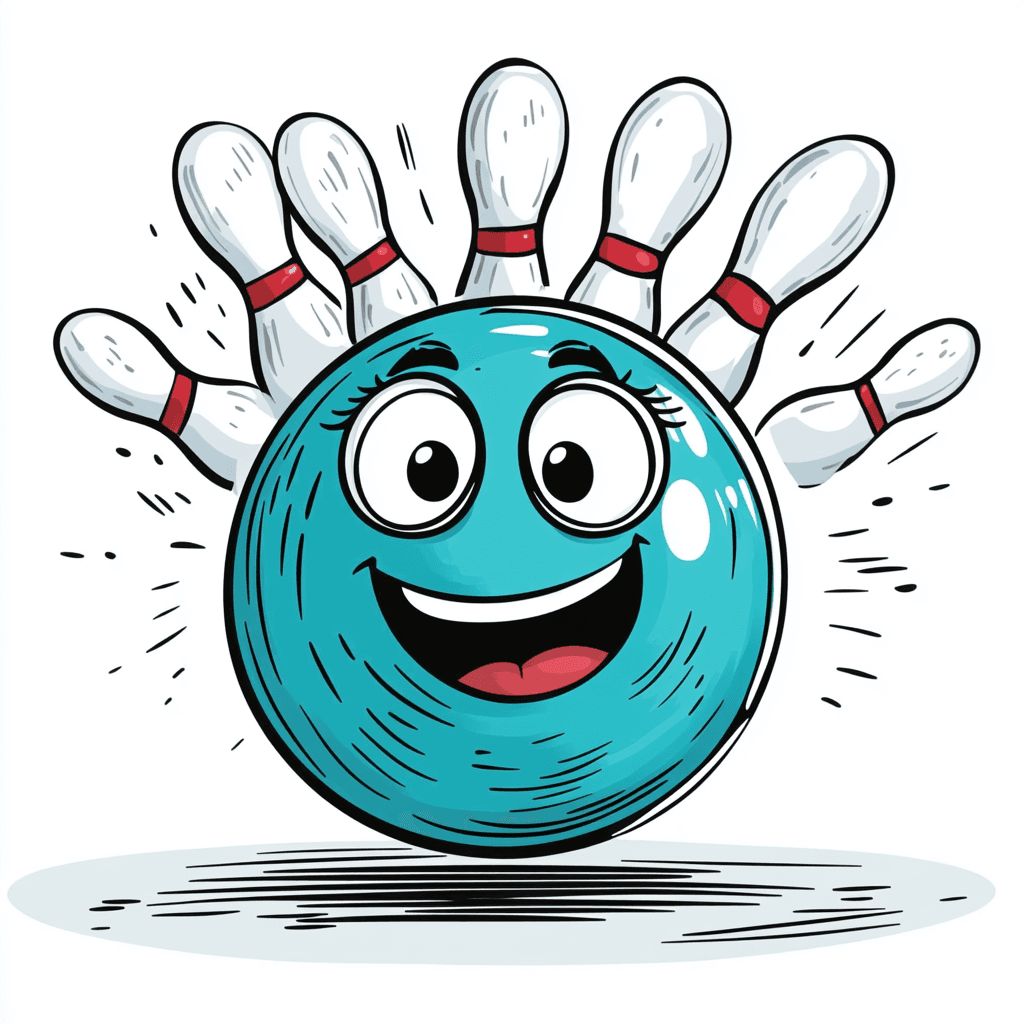 Bowling Picnic original repeating artwork
