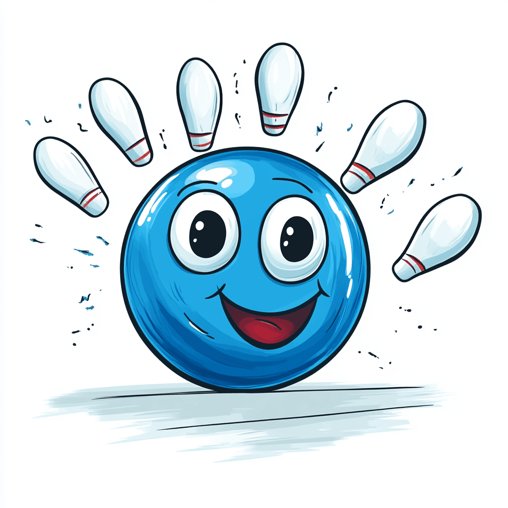 Bowling Shine On original repeating artwork