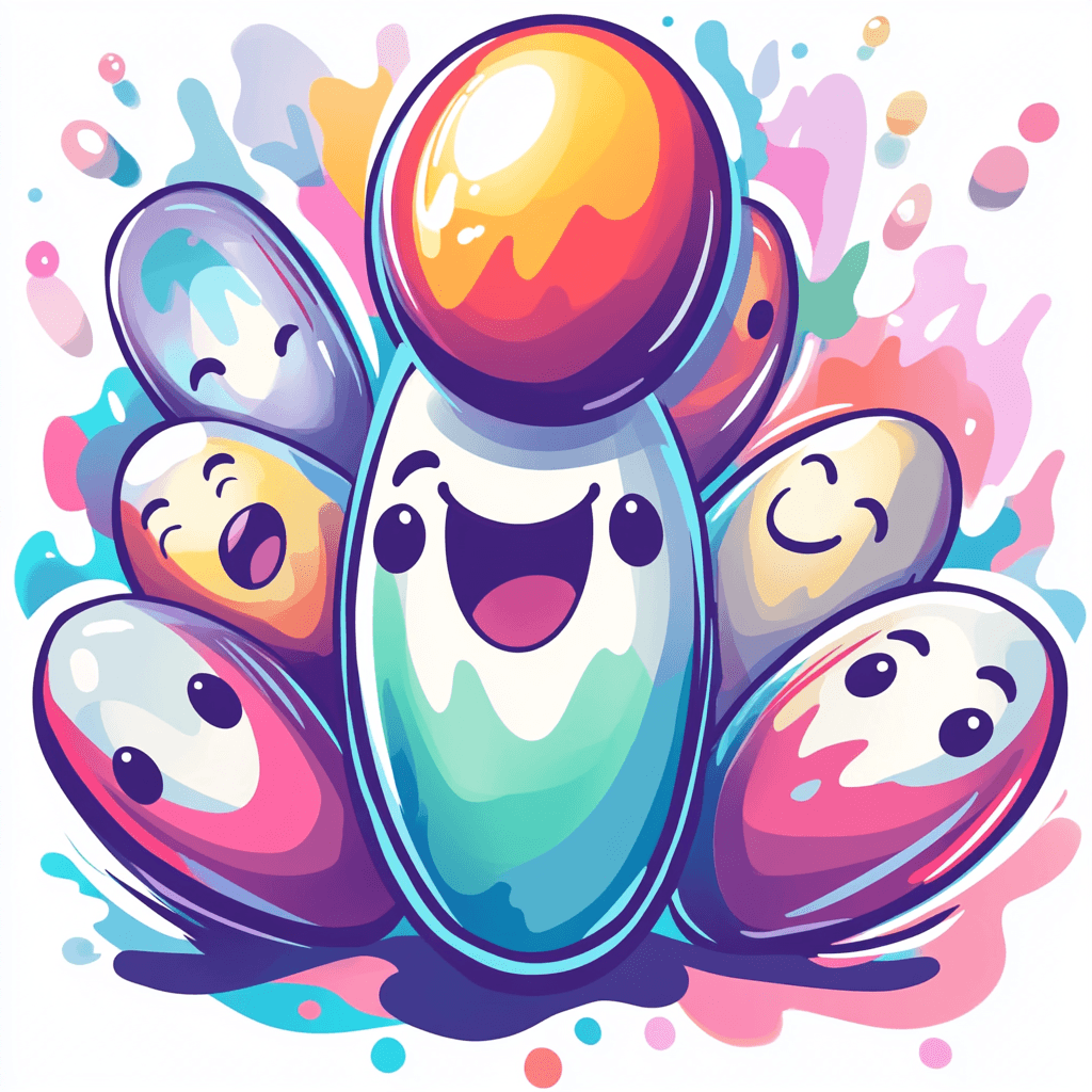 Bowling Pastel original repeating artwork