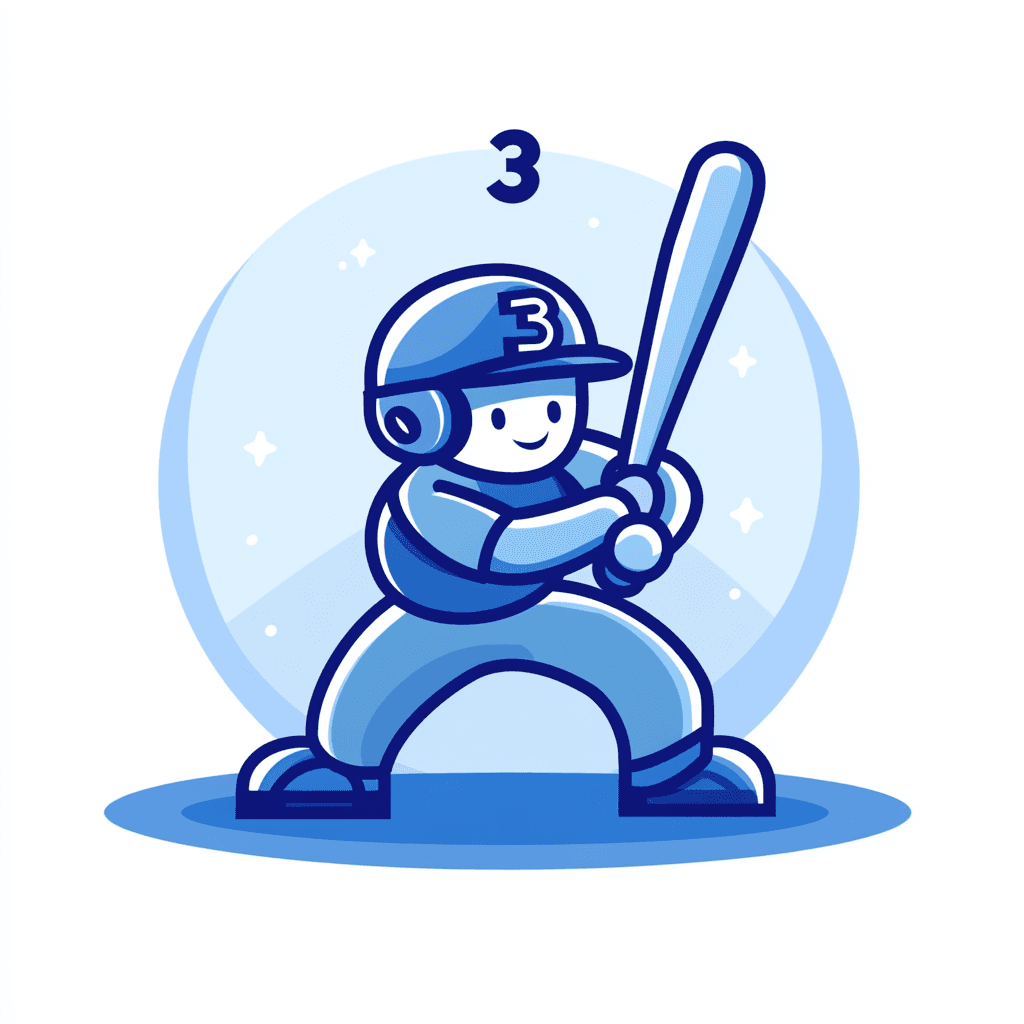 Baseball Bloom original repeating artwork