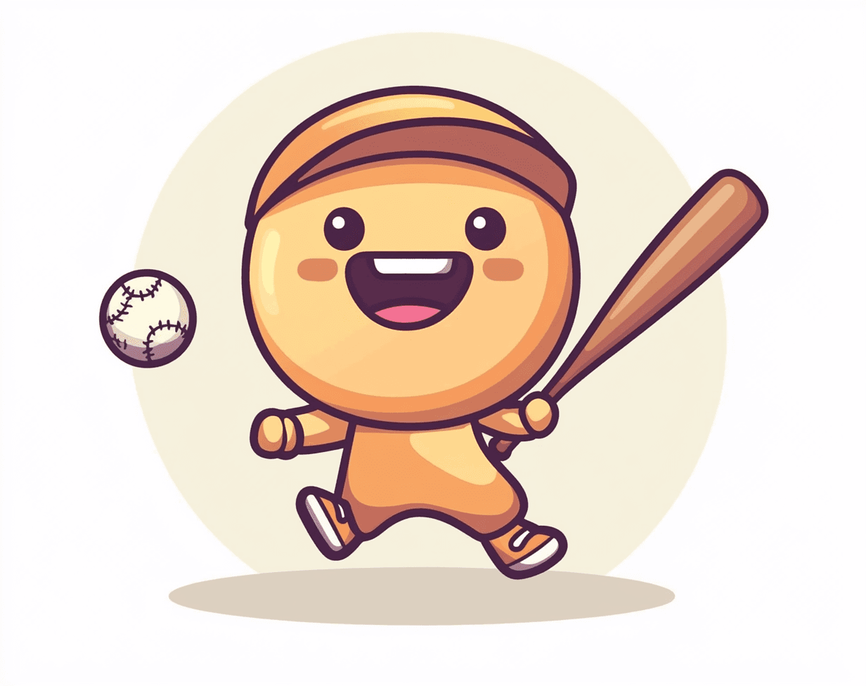 Baseball Duo original repeating artwork