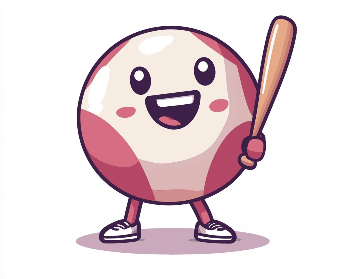 Cartoon Baseball Groove original repeating artwork
