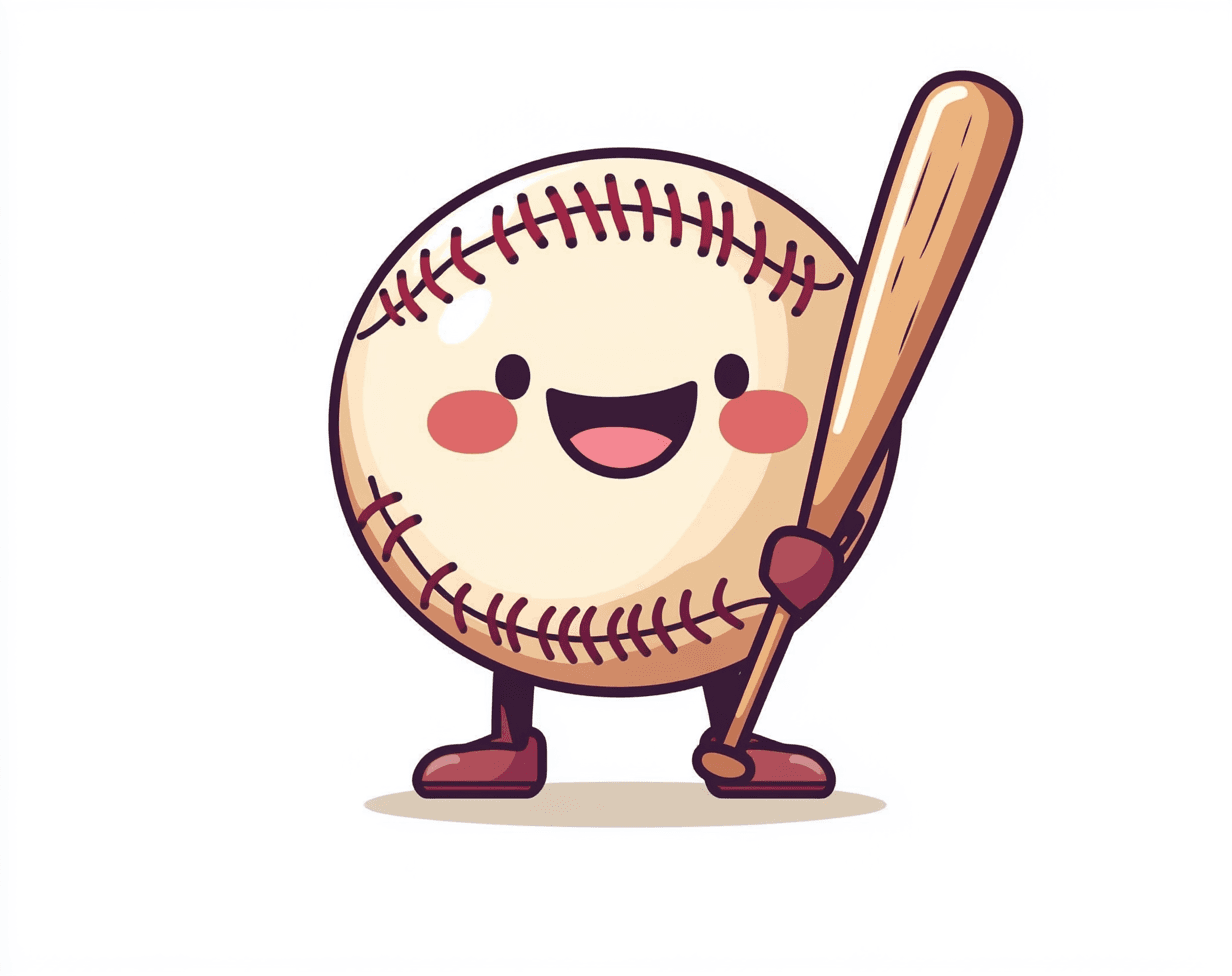 Cartoon Baseball Jam original repeating artwork