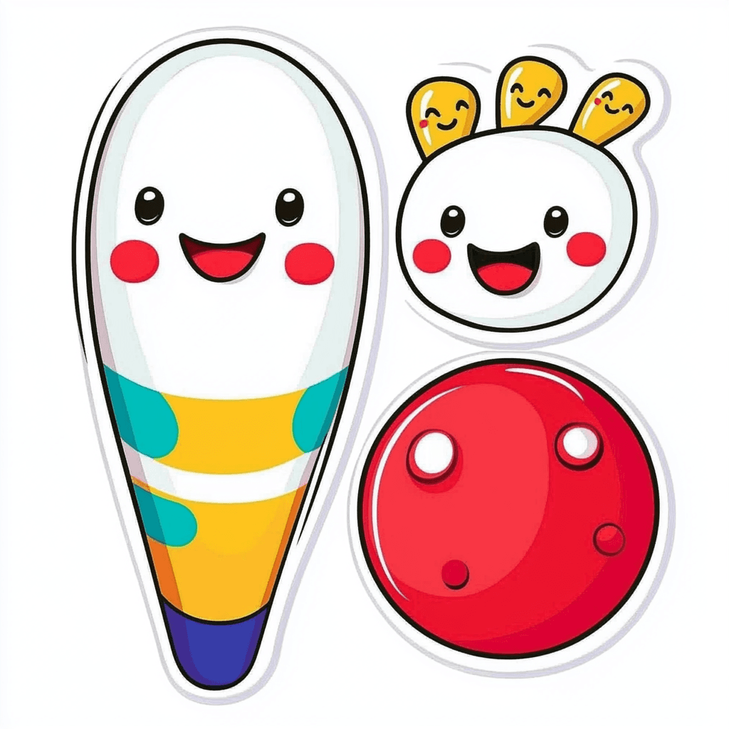 Cute Bowling Carnival original repeating artwork