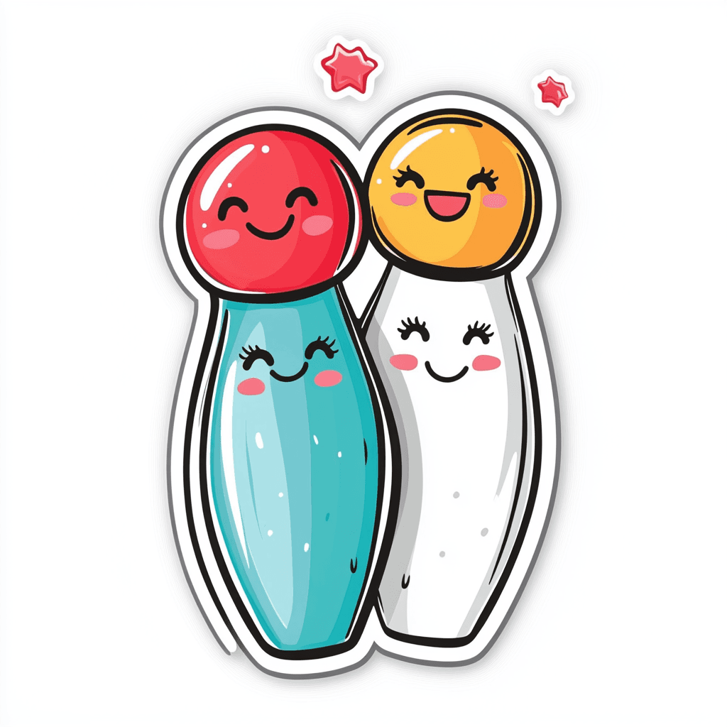 Cute Bowling Zip original repeating artwork