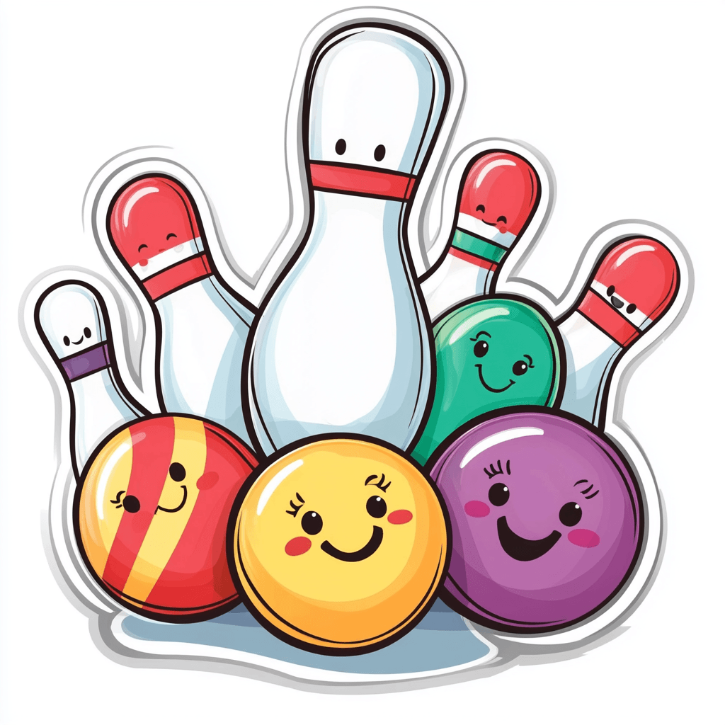 Cute Bowling Pastel original repeating artwork