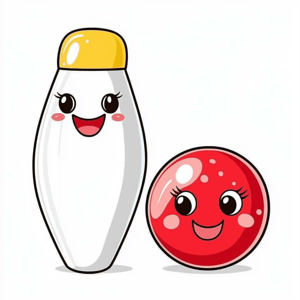Cute Bowling Glow original repeating artwork
