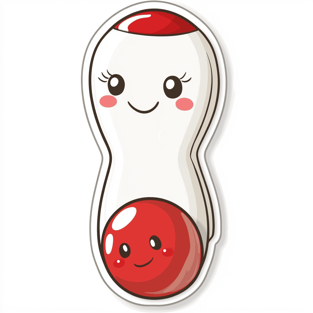 Cute Bowling Rhythm original repeating artwork