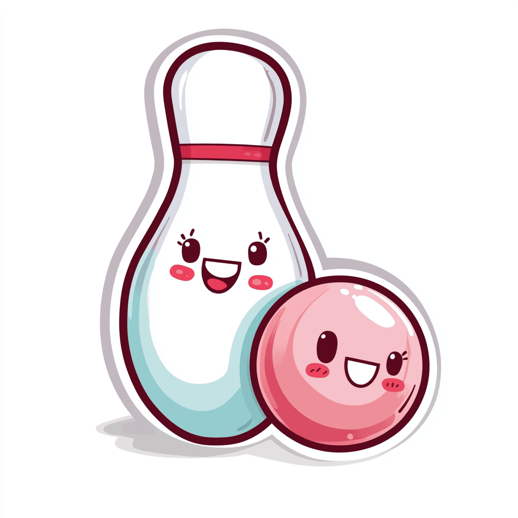 Cute Bowling Pop original repeating artwork