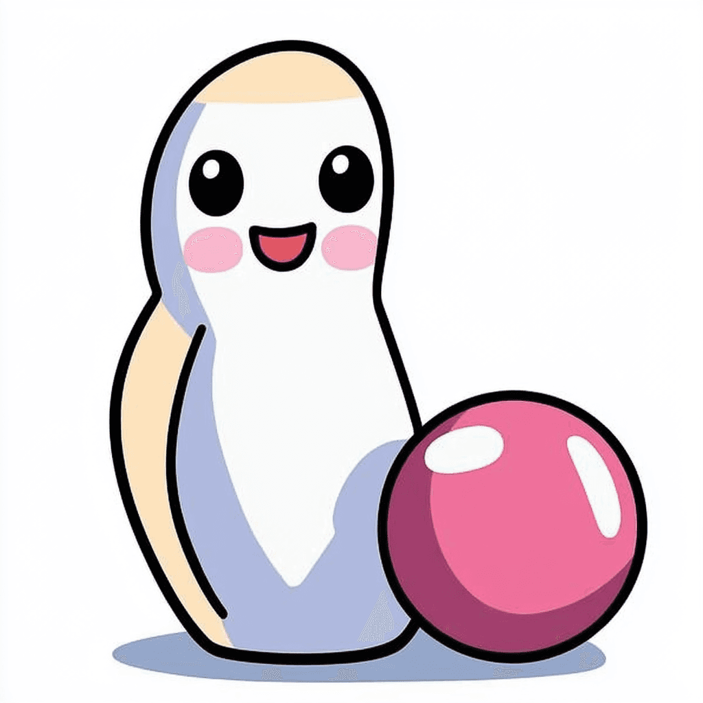 Cute Bowling Beats original repeating artwork
