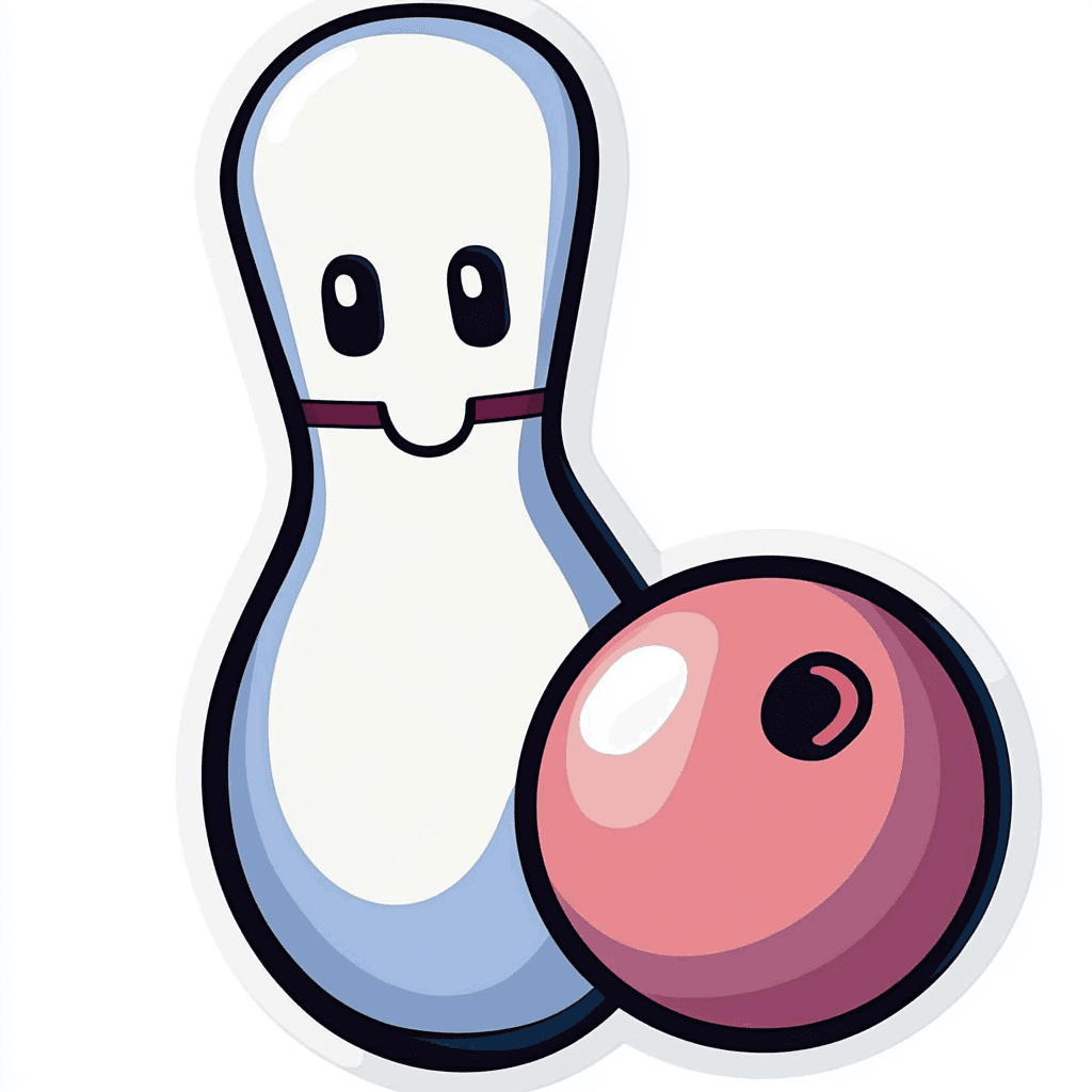 Cute Bowling Flip original repeating artwork