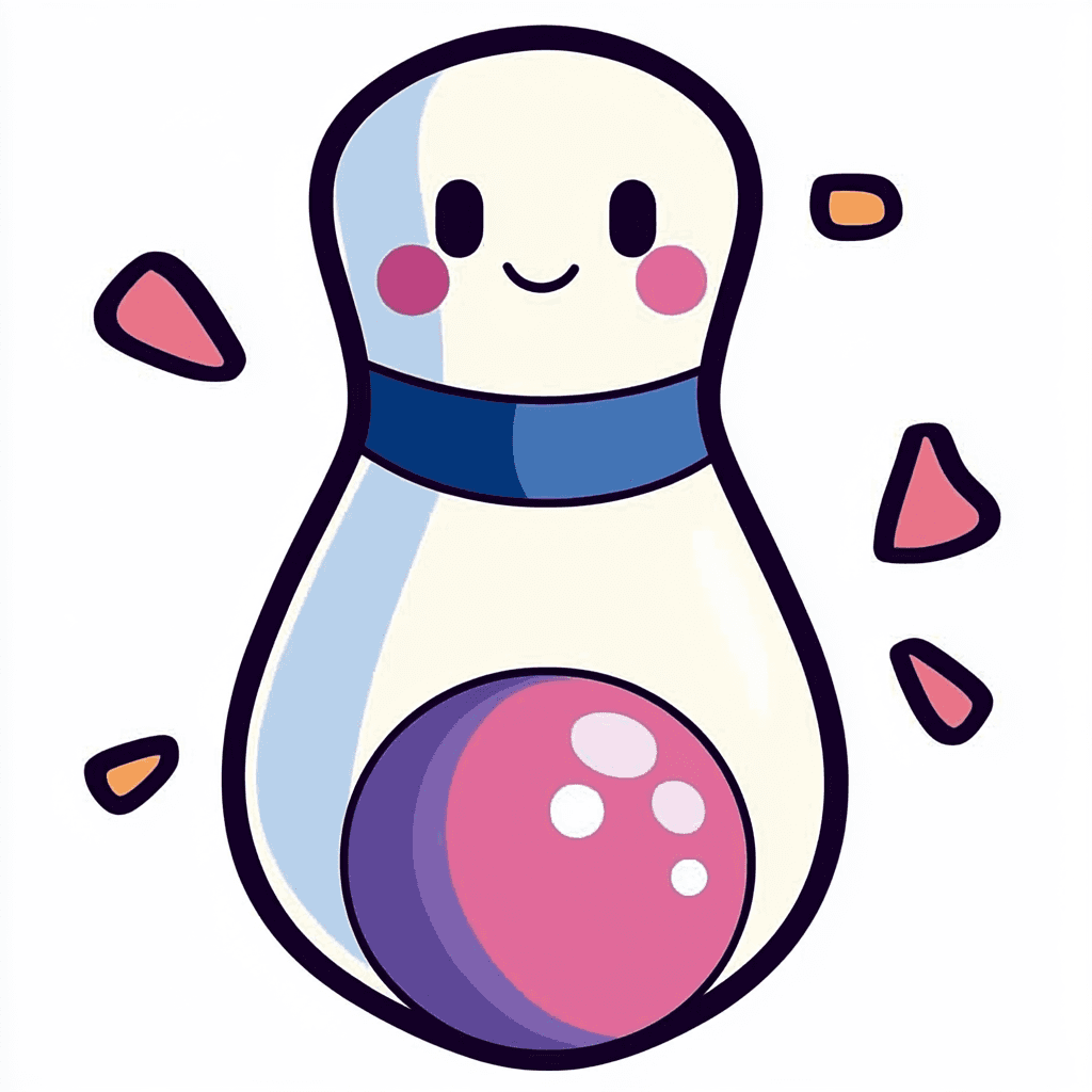 Cute Bowling Spin original repeating artwork