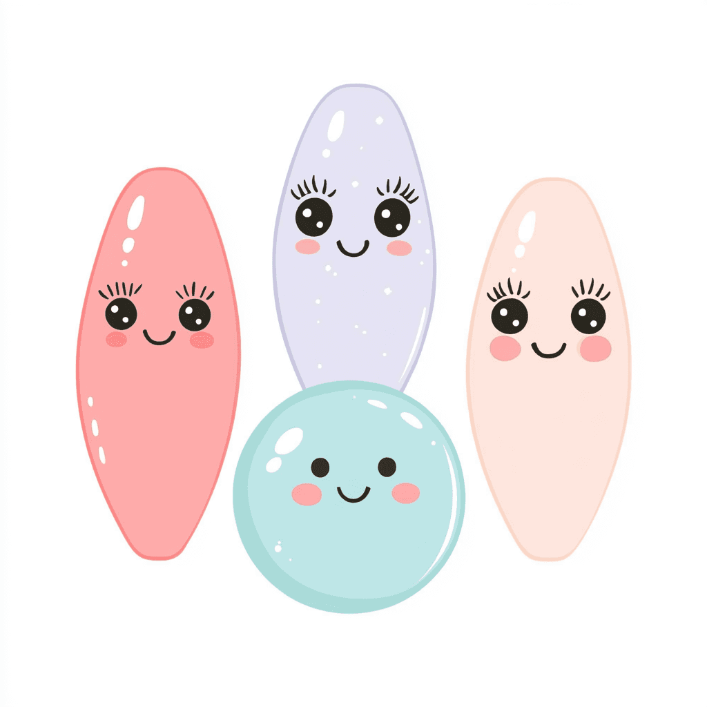 Cartoon Bowling Loop original repeating artwork