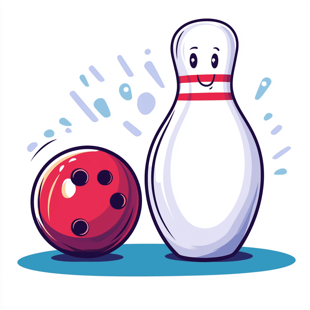 Cartoon Bowling 007 original repeating artwork