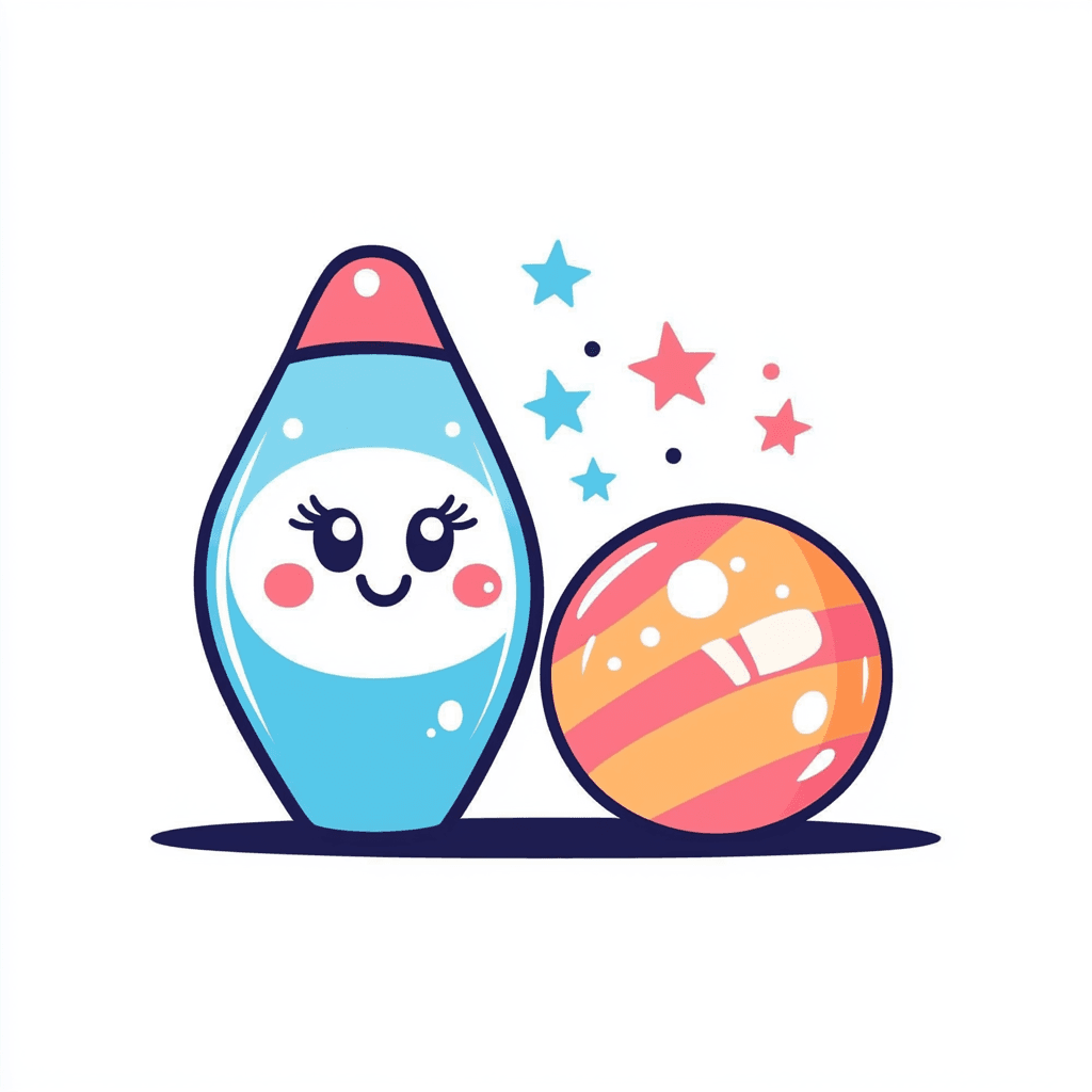 Cartoon Bowling Mono original repeating artwork