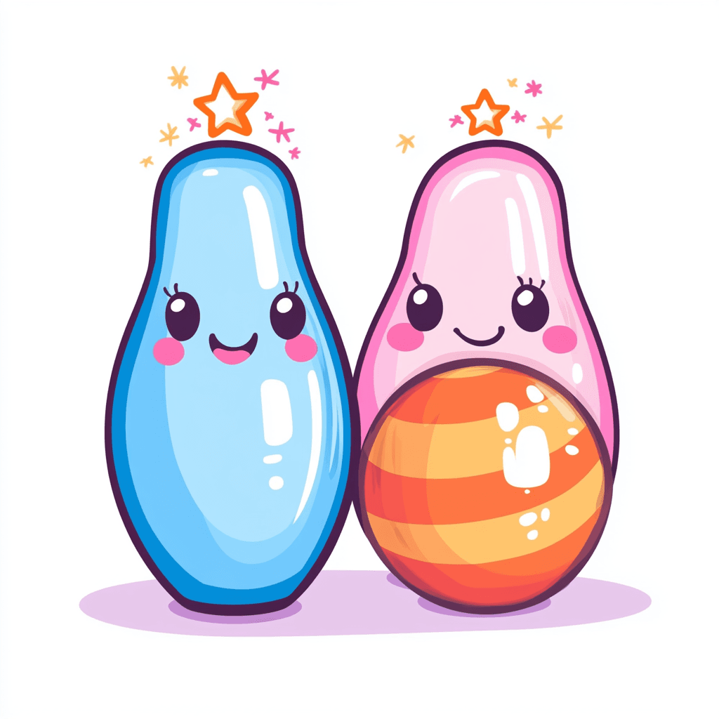 Cartoon Bowling Gleam original repeating artwork