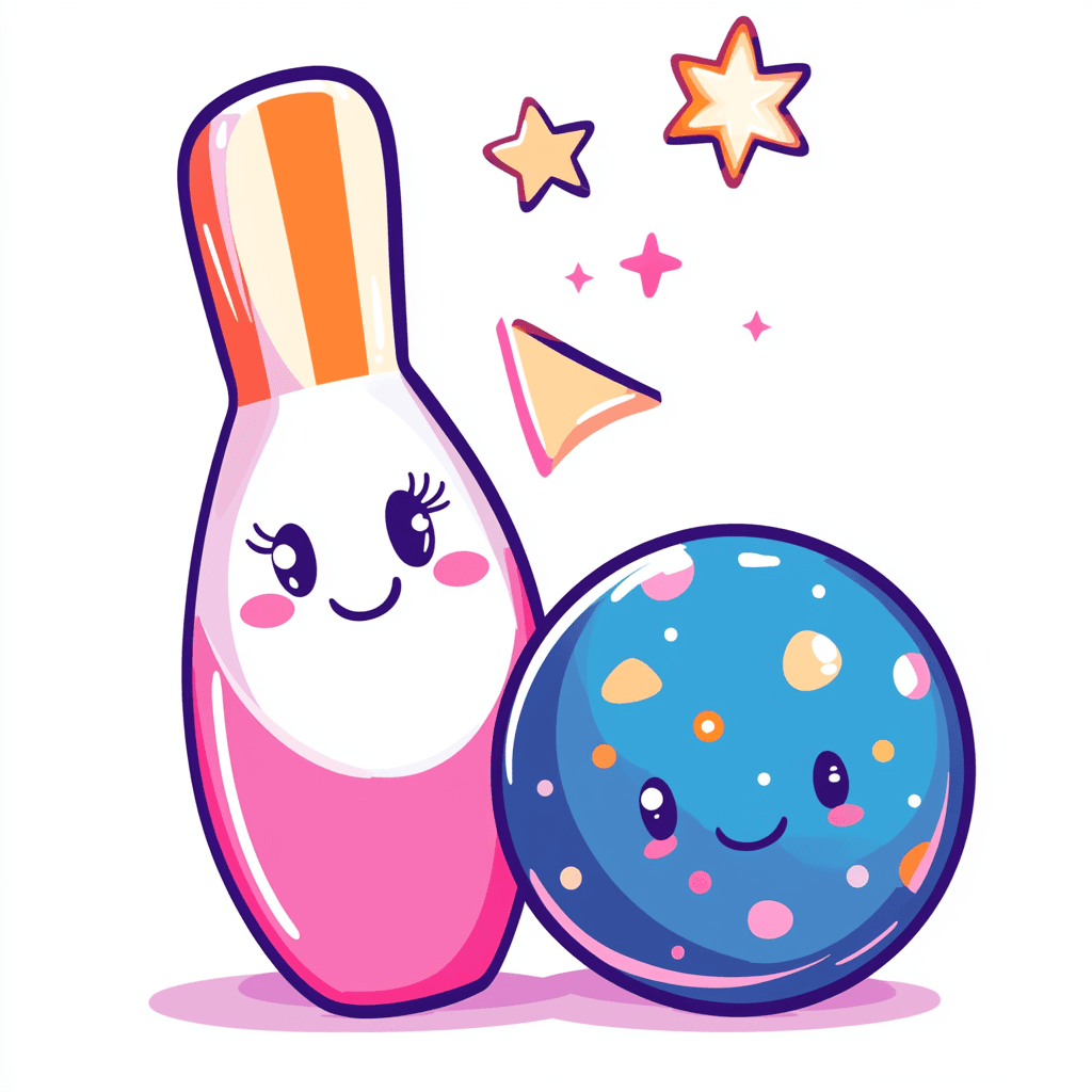 Cartoon Bowling Prism original repeating artwork