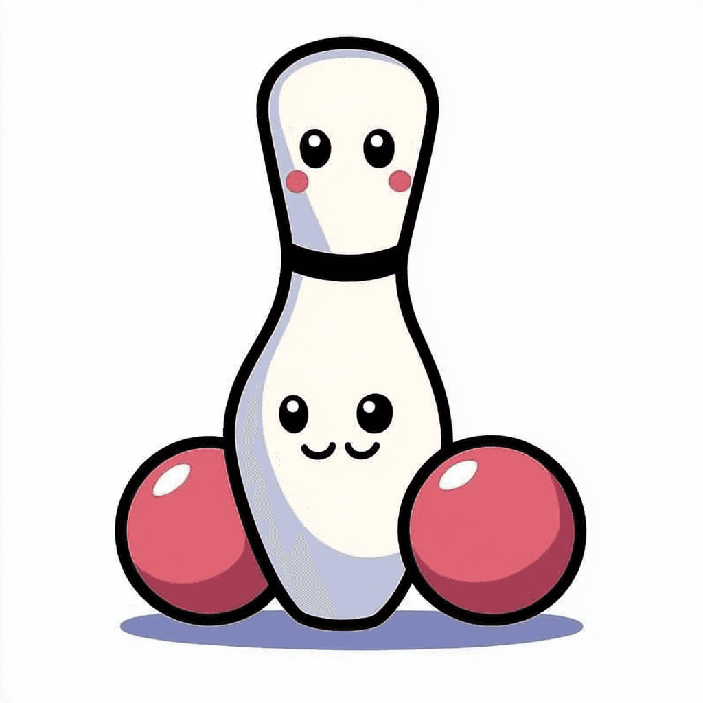 Cute Bowling Echo original repeating artwork