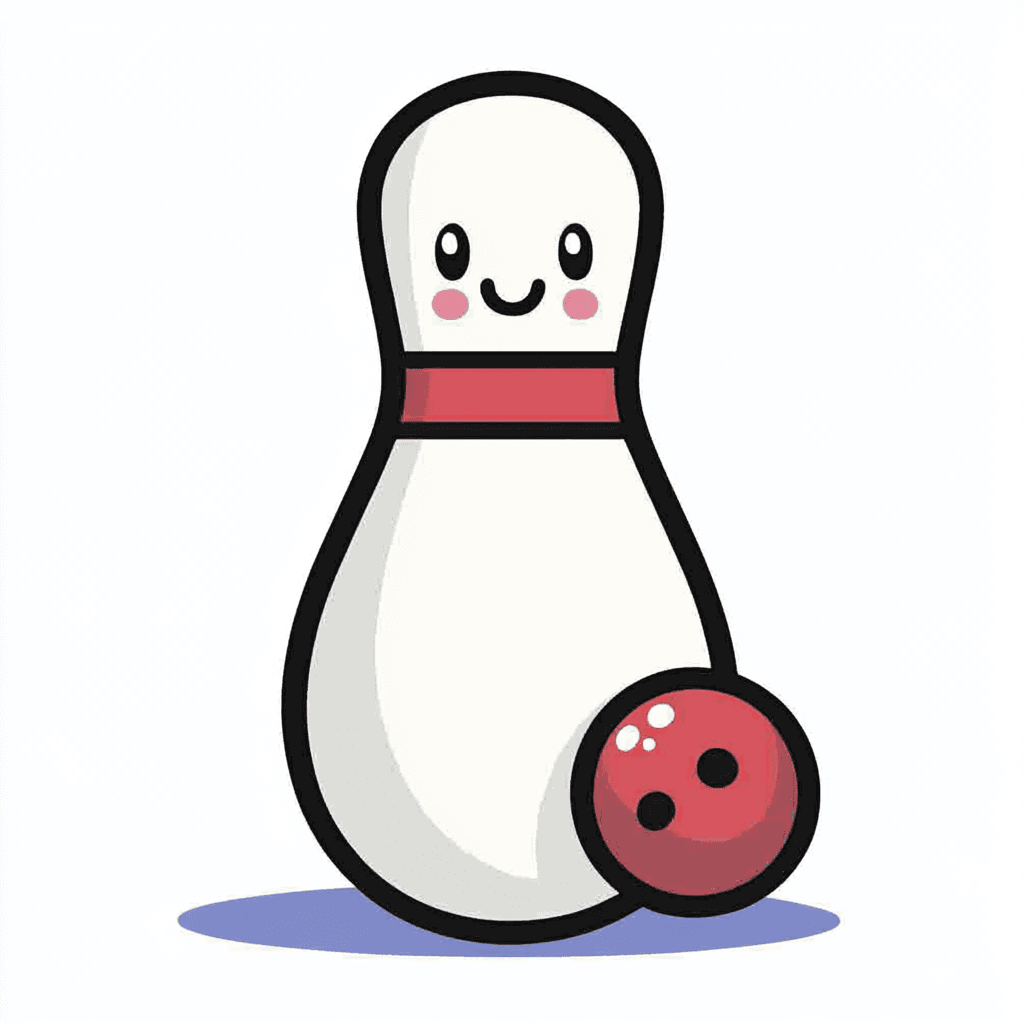 Cute Bowling Show original repeating artwork