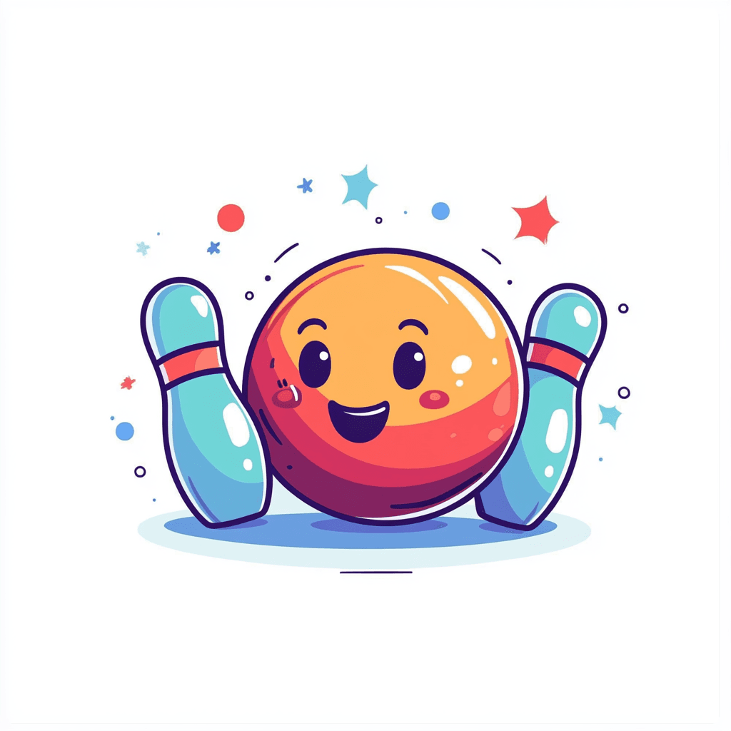 Cute Bowling Burst original repeating artwork