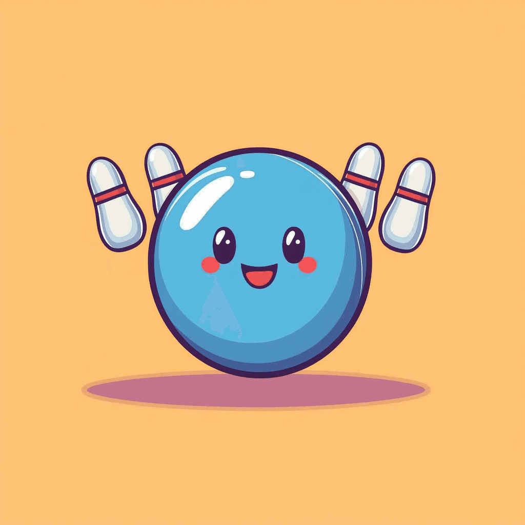 Cute Bowling Pals original repeating artwork