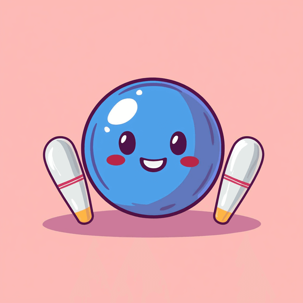 Cute Bowling Loop original repeating artwork