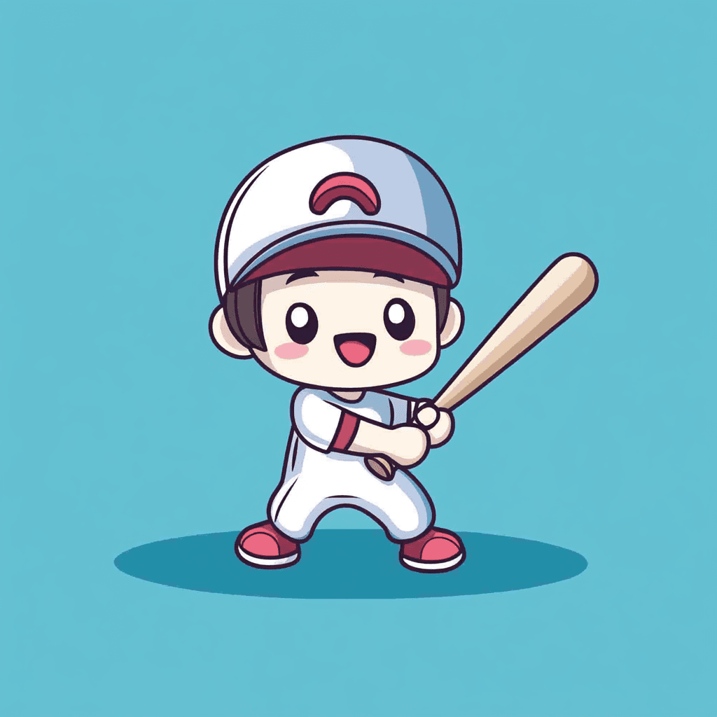 Baseball Noon original repeating artwork