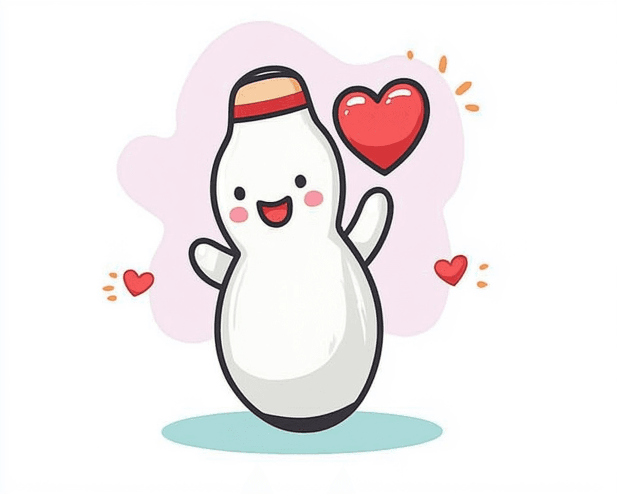 Cute Bowling Kick original repeating artwork