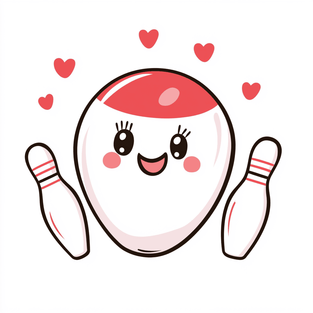 Cartoon Bowling Echo original repeating artwork