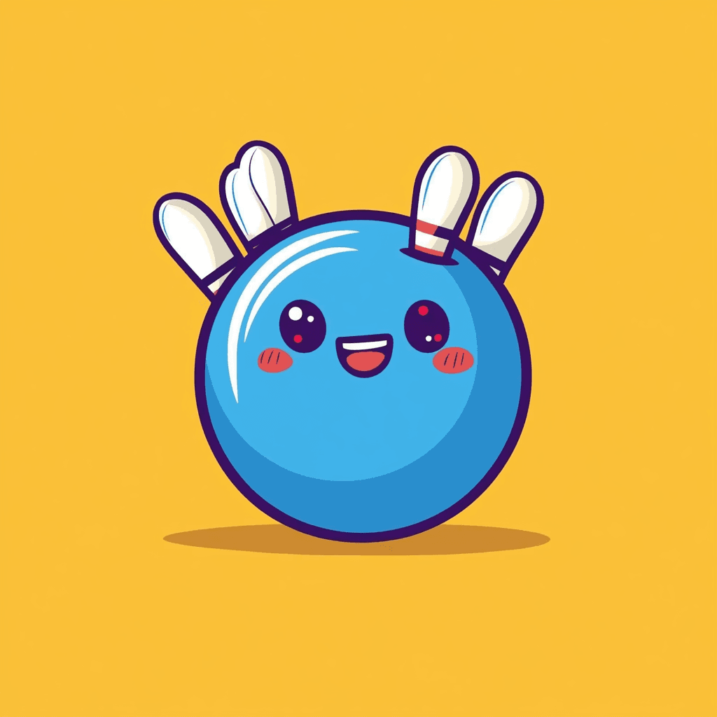 Cartoon Bowling original repeating artwork