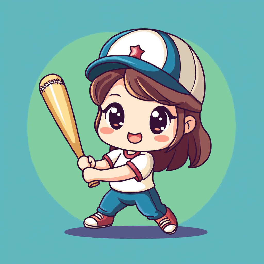 Baseball Pals original repeating artwork