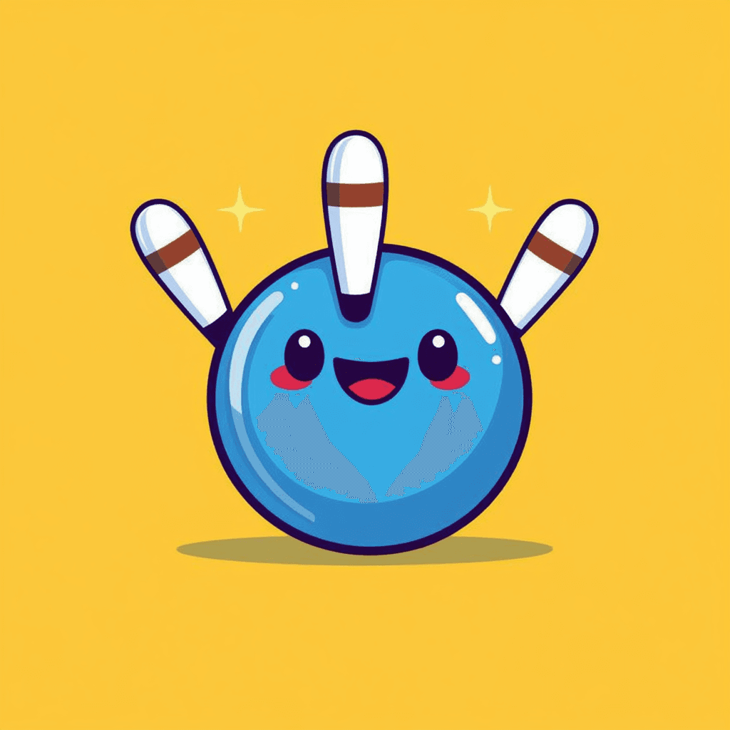 Cartoon Bowling Jam original repeating artwork