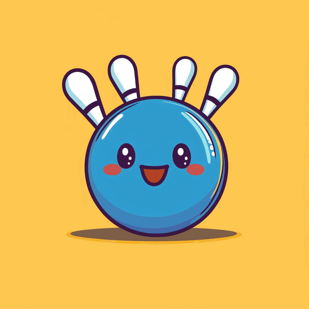 Cartoon Bowling Beats original repeating artwork