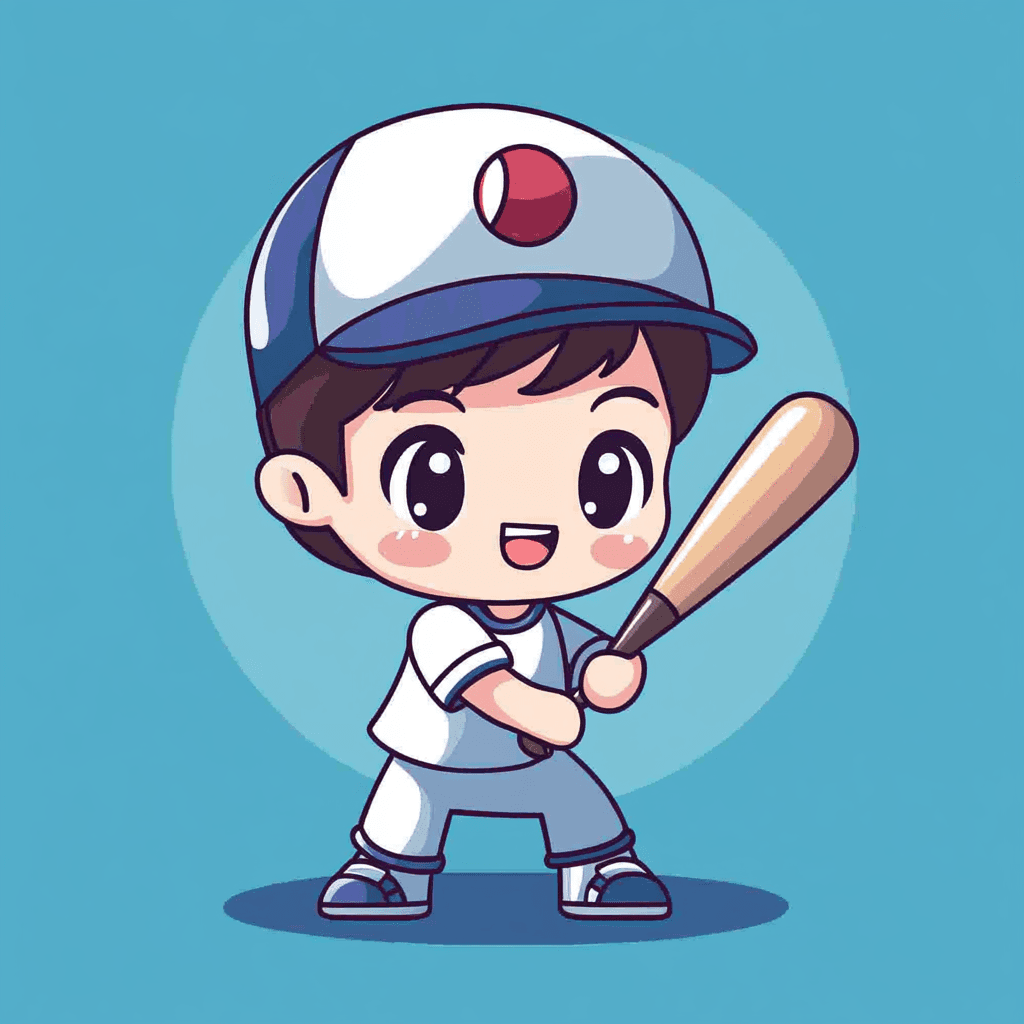 Baseball Rest original repeating artwork