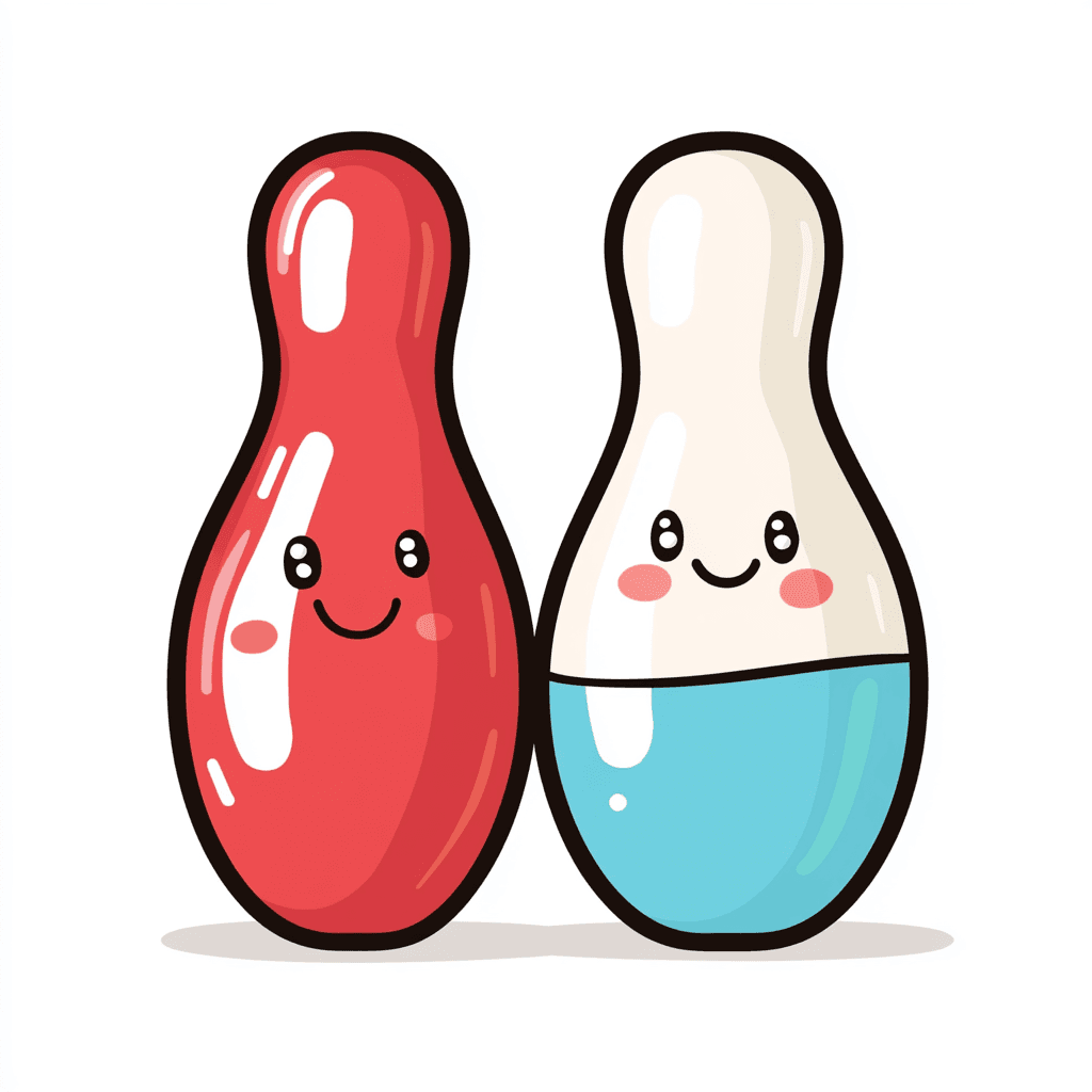 Cartoon Bowling 001 original repeating artwork