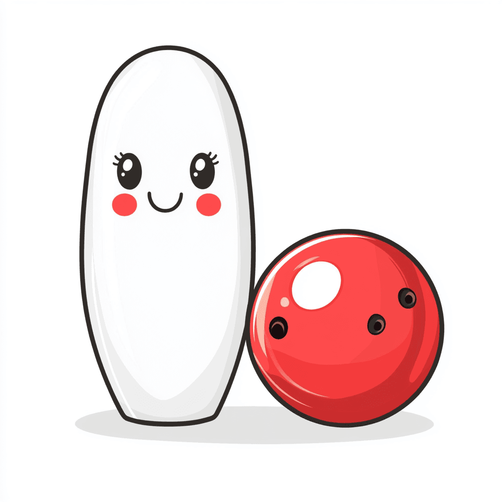 Cartoon Bowling Sprint original repeating artwork