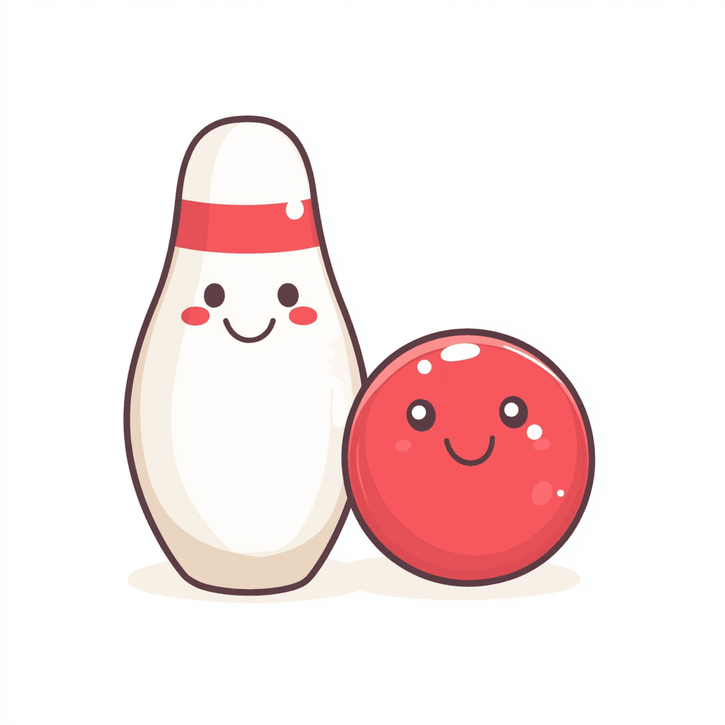 Cartoon Bowling 006 original repeating artwork