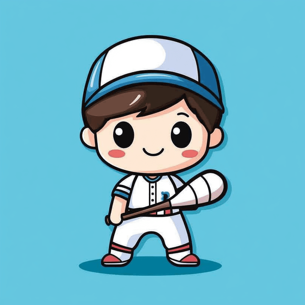Baseball Flip original repeating artwork