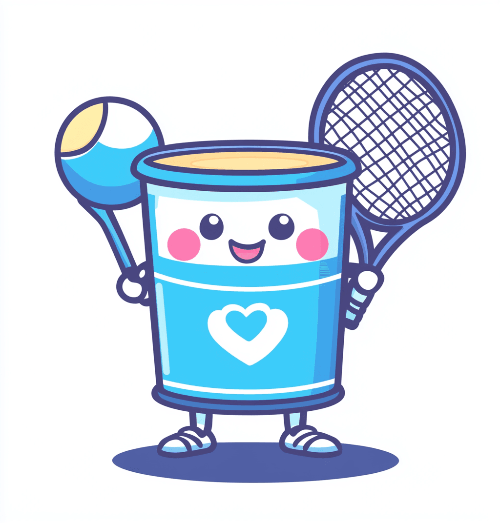 Cartoon Tennis Loop original repeating artwork