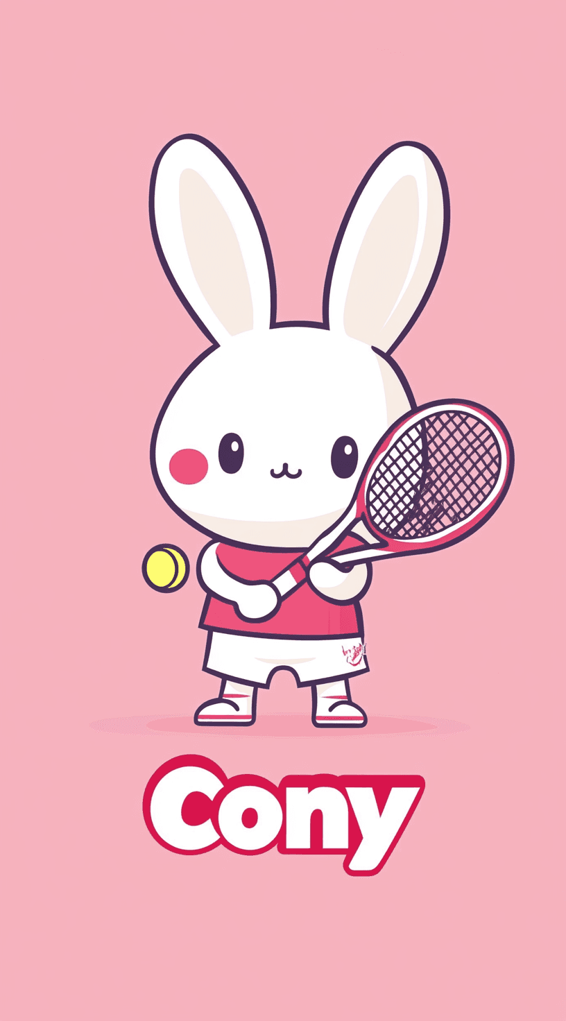 Cartoon Tennis 014 original repeating artwork