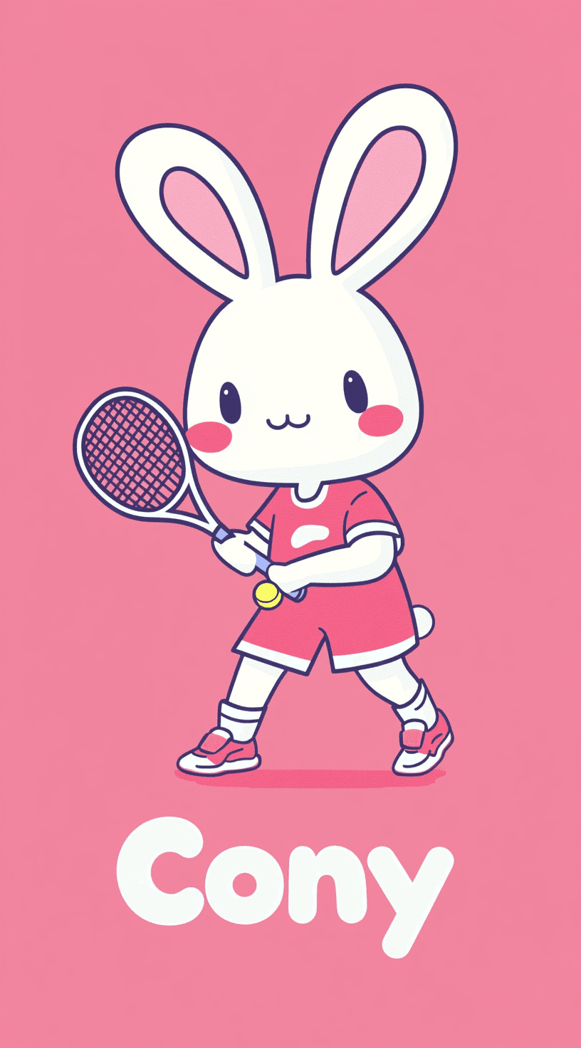 Cartoon Tennis Fair original repeating artwork