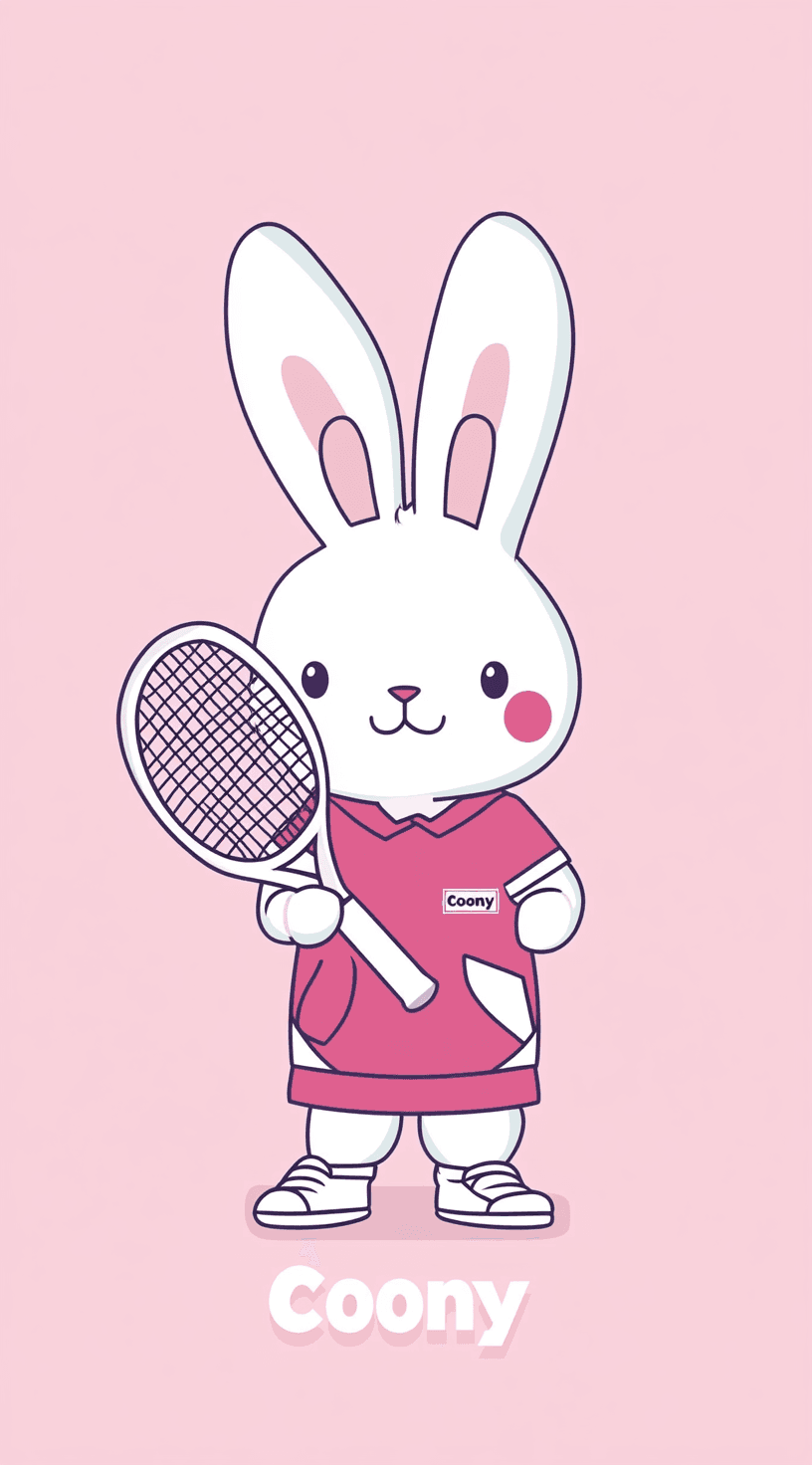Cartoon Tennis Neon original repeating artwork