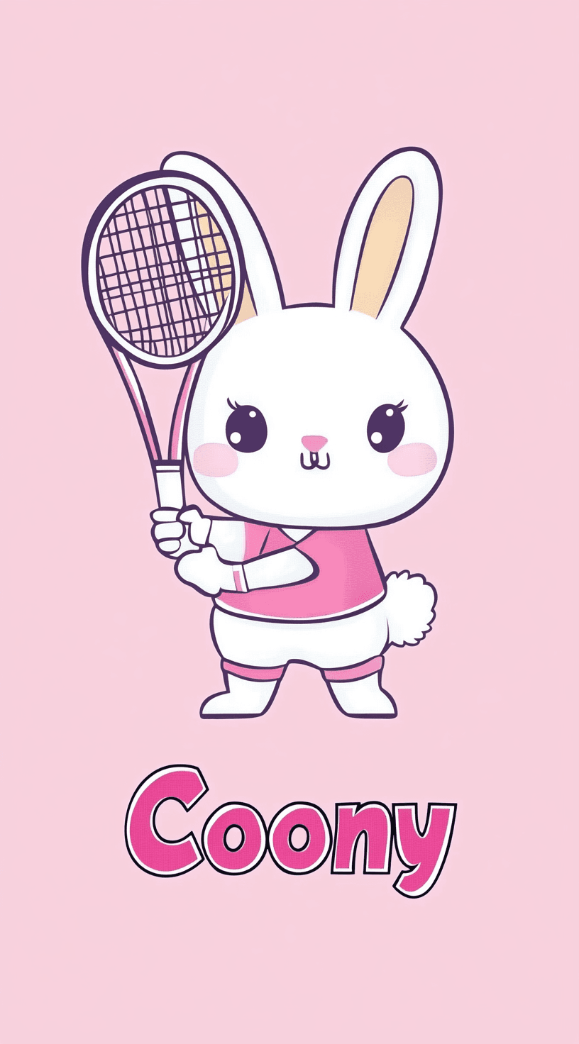 Cartoon Tennis Dash original repeating artwork