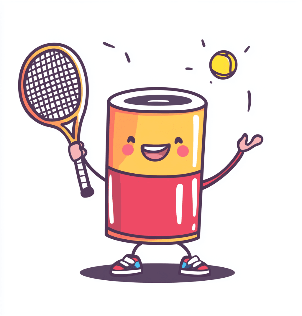 Cartoon Tennis Pals original repeating artwork